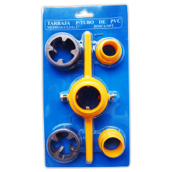 JUEGO DE TARRAJA P/TUBO PBC 1/2” 3/4” 1”